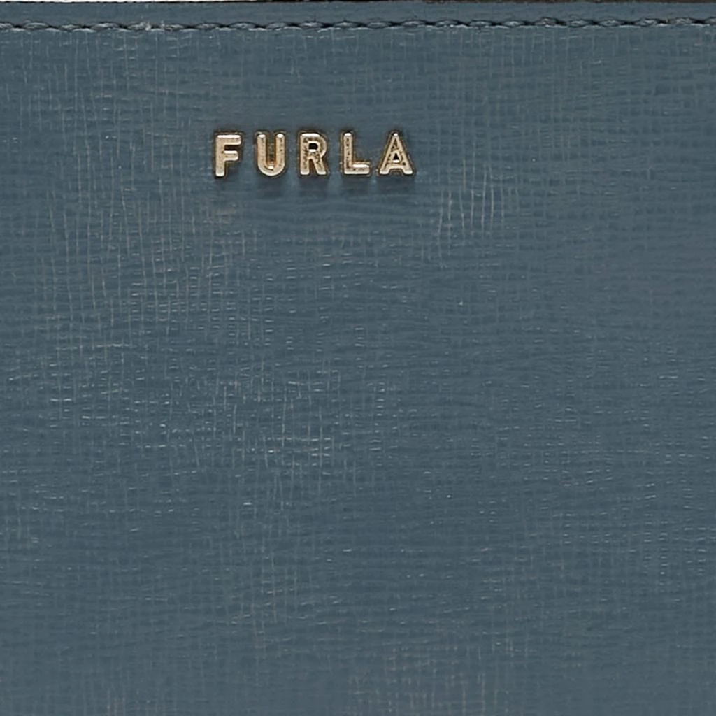 Furla Blue Leather Babylon Zip Around Key Case 商品