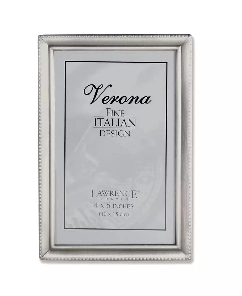商品Lawrence Frames|Antique Pewter Picture Frame - Bead Border Design - 4" x 6",价格¥156,第1张图片