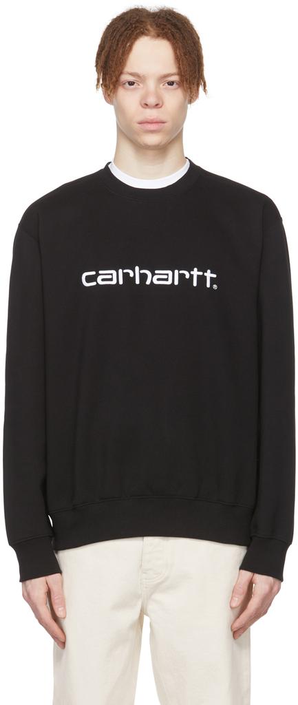 Black Cotton Sweatshirt商品第1张图片规格展示