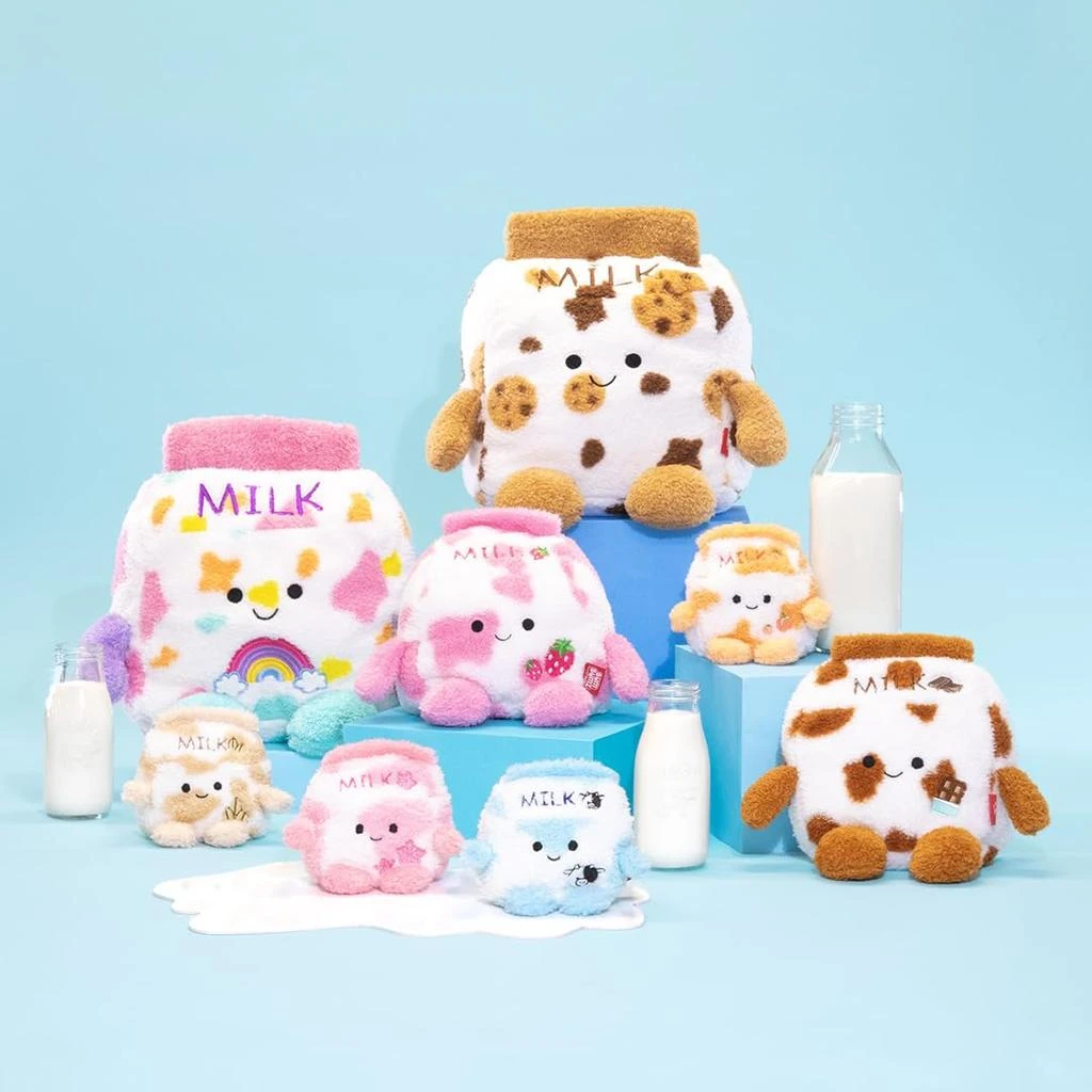 BumBumz 4.5-inch MooBumz Plush 5-Pack - Palmer Peach Milk, Charlotte Cereal Milk, Oakley Oat Milk, Maximus Milk Milk, and Sylvia Sakura Milk - from The Makers of Original Squishmallows 商品