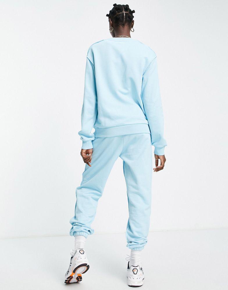 商品ASOS|ASOS DESIGN exposed seam detail tracksuit hoodie / jogger in ice blue,价格¥176,第4张图片详细描述