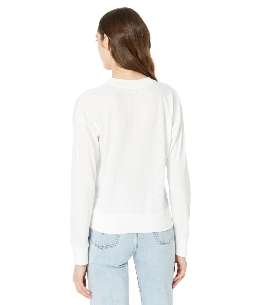 商品Vince|Drop Shoulder Cotton & Linen Pullover Tee,价格¥294,第2张图片详细描述