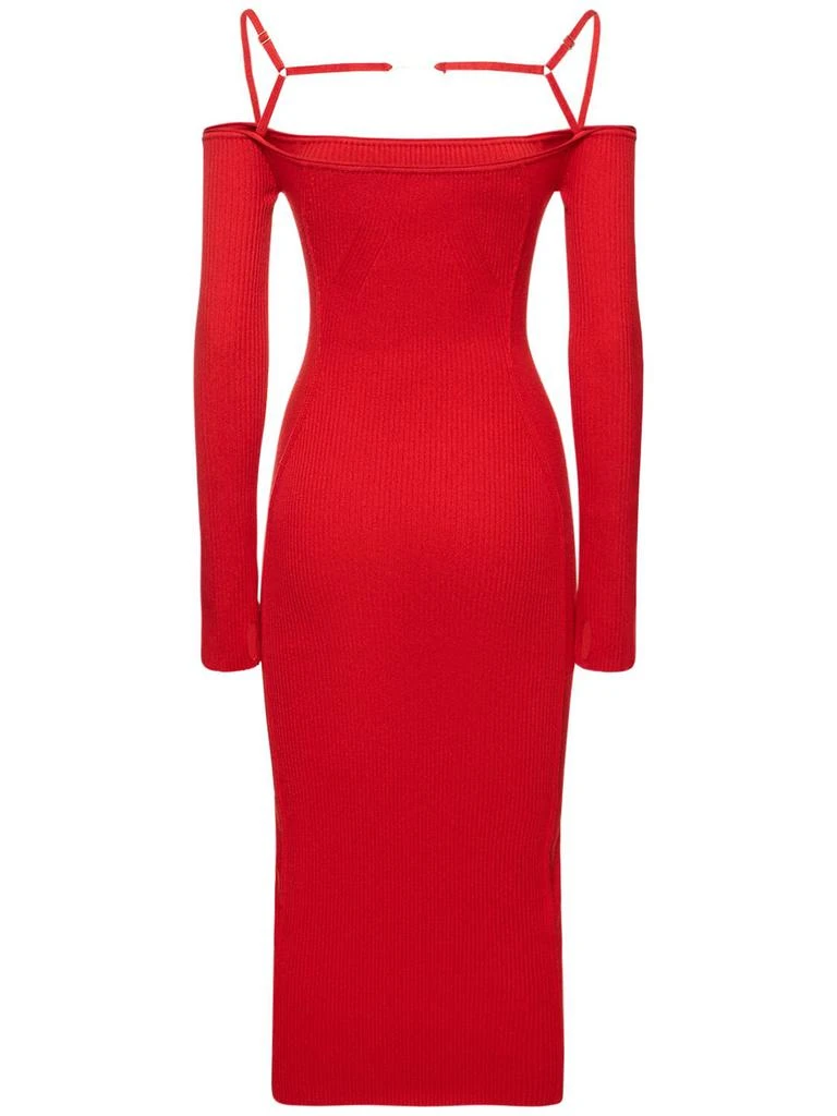 商品Jacquemus|La Robe Sierra Ribbed Jersey Midi Dress,价格¥1894,第4张图片详细描述