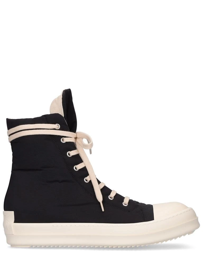 商品Rick Owens|Cotton & Nylon Faille High Top Sneakers,价格¥5616,第1张图片