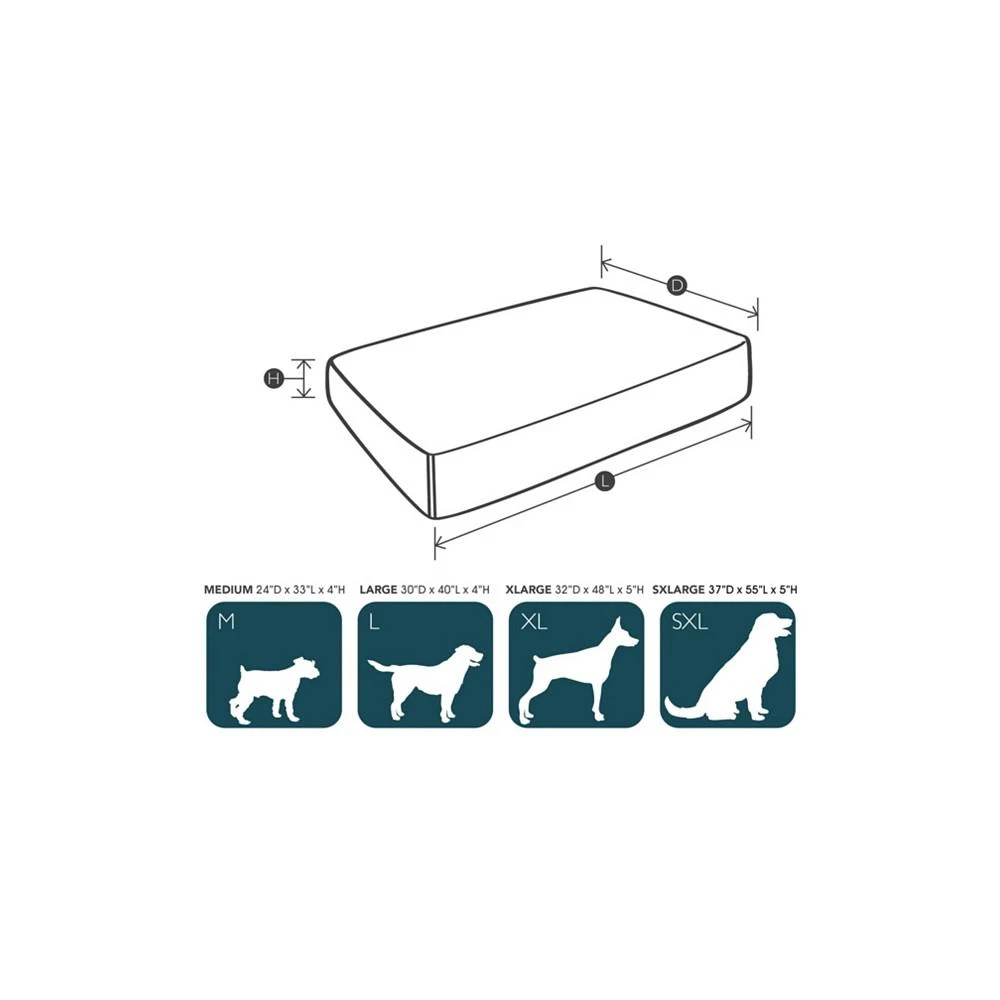 商品BuddyRest|Comfort Deluxe Memory Foam Large Dog Bed,价格¥1489,第3张图片详细描述