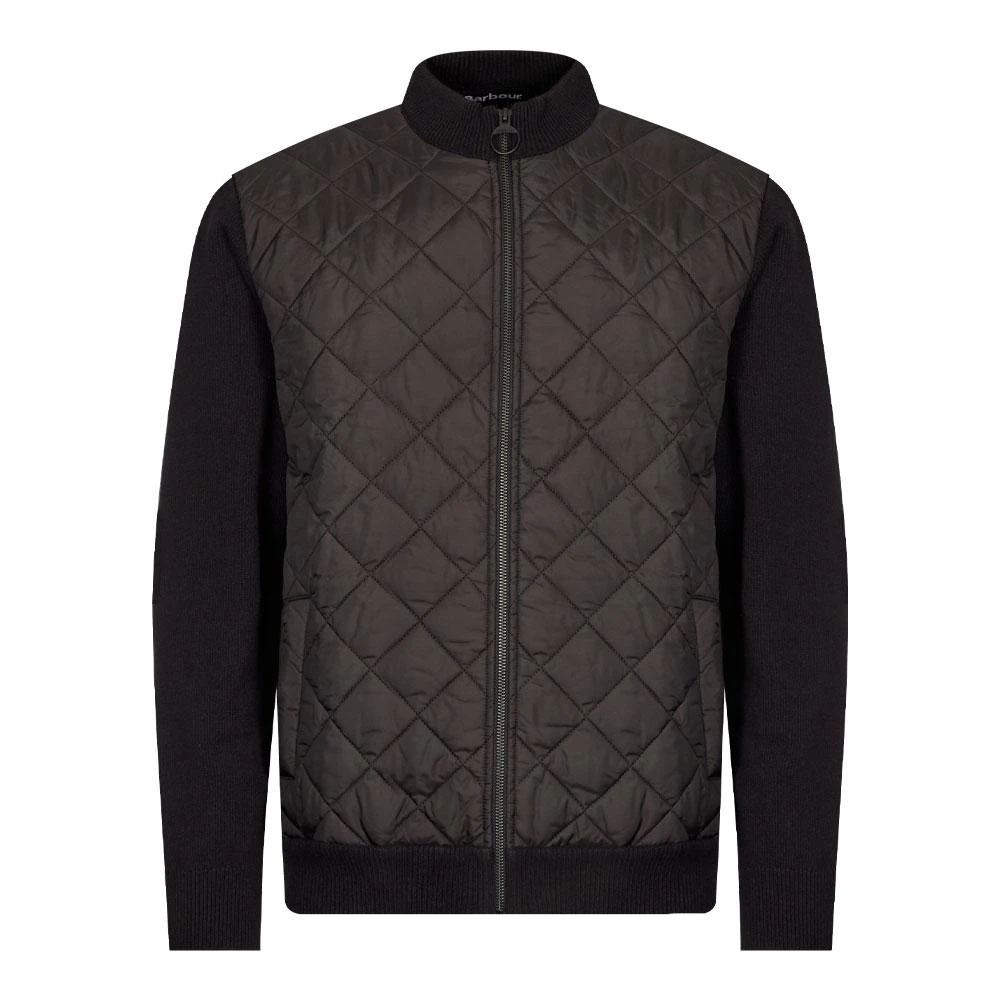 商品Barbour|Barbour Ess Diamond Quilt Full Zip - Black,价格¥546,第1张图片