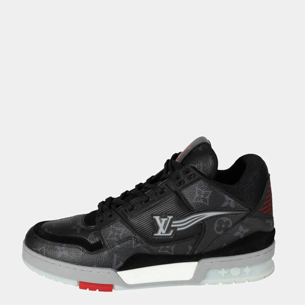 商品[二手商品] Louis Vuitton|Louis Vuitton Monogram Eclipse LV Trainer Sneakers (8 UK/IT 42),价格¥7107,第1张图片