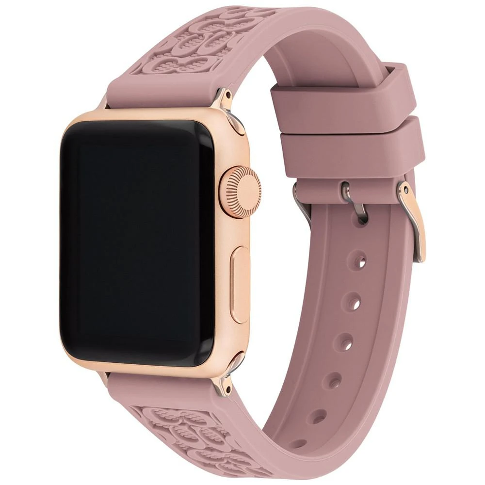 商品Coach|Pink Rubber Apple® Watch Strap 38/40/41mm,价格¥639,第3张图片详细描述