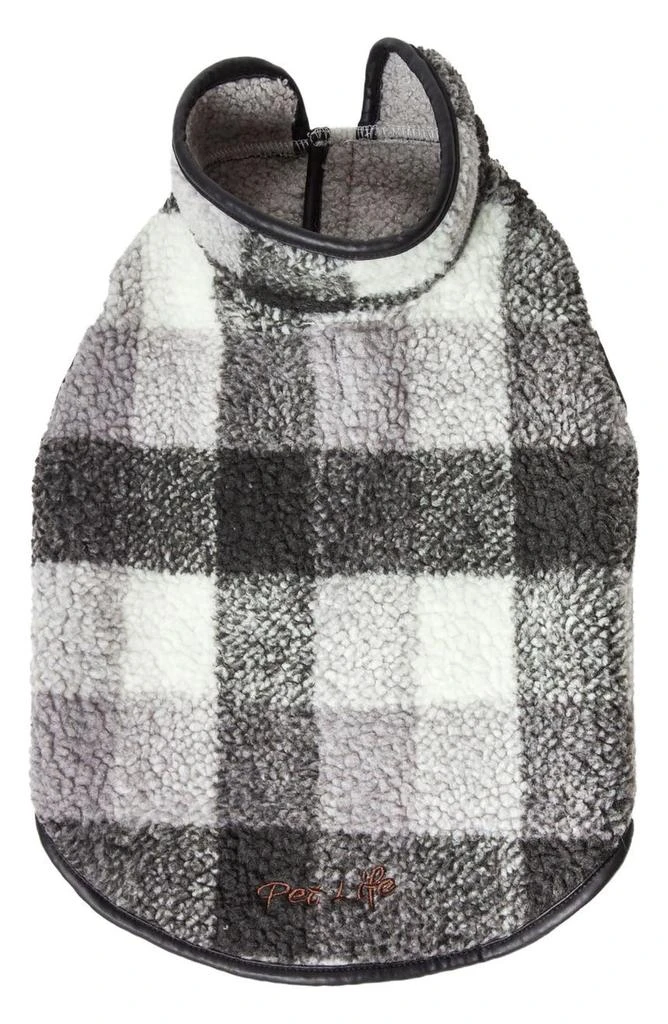 商品PET LIFE|Black Boxer Classical Plaid Insulated Dog Coat,价格¥306,第1张图片