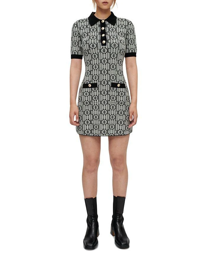 商品Maje|Risola Patterned Fitted Dress,价格¥1824,第2张图片详细描述