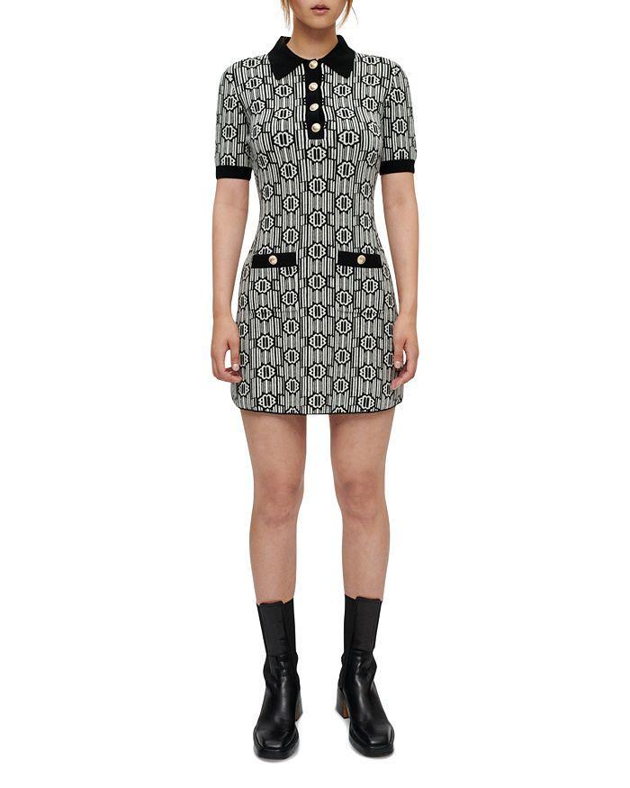 商品Maje|Risola Patterned Fitted Dress,价格¥2537,第4张图片详细描述