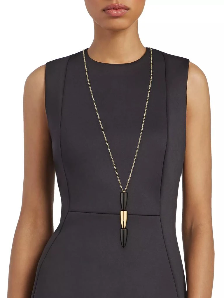 商品Vhernier|Calla 18K Rose Gold & Ebony Pendant Necklace,价格¥62655,第2张图片详细描述