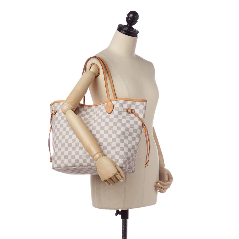 Louis Vuitton White/Blue Damier Azur Neverfull MM 商品