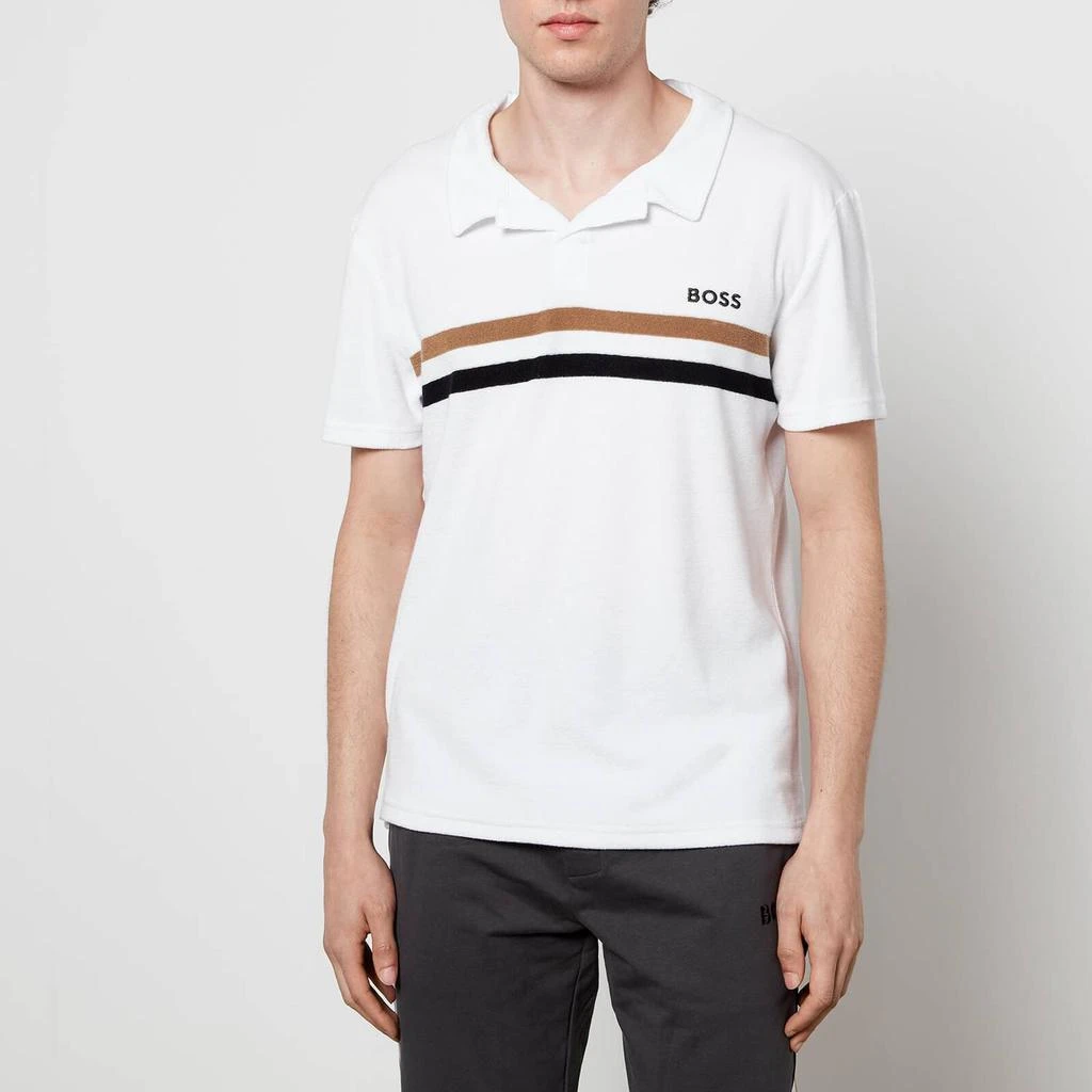 商品Hugo Boss|BOSS Bodywear Men's Terry Short Sleeve Shirt - Natural,价格¥358,第1张图片