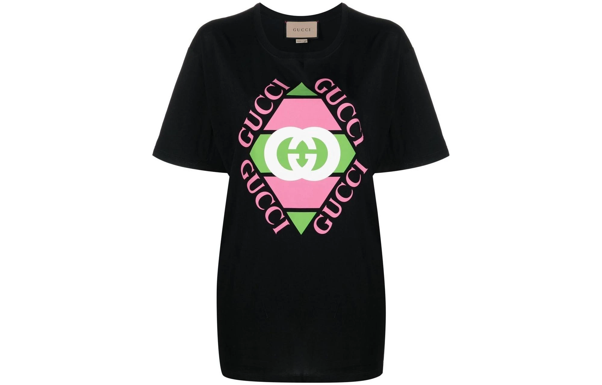 商品[国内直发] Gucci|/古驰 SS23 Logo字母印花短袖T恤 女款 黑色,价格¥4776,第1张图片