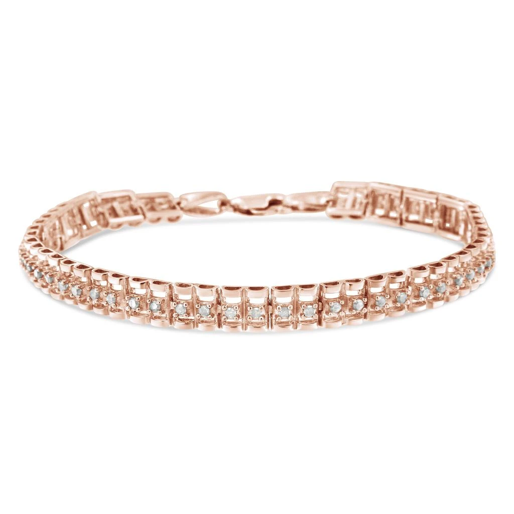 商品Haus of Brilliance|.925 Sterling Silver Diamond Double-Link 7" Tennis Bracelet,价格¥2547,第2张图片详细描述