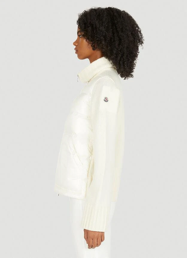 商品Moncler|Quilted Zip Knit Jacket in Cream,价格¥7162,第3张图片详细描述