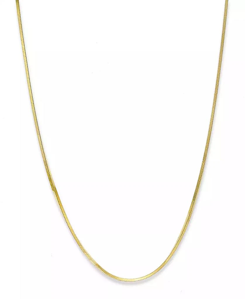 商品Giani Bernini|Giani Bernini 18K Gold over Sterling Silver Necklace, 16" Thin Snake Chain Necklace,价格¥733,第1张图片