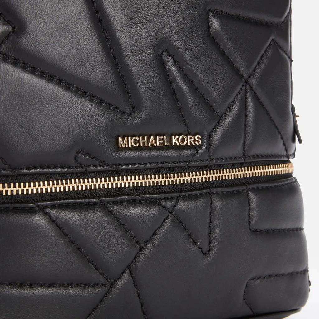 商品Michael Kors|MICHAEL Michael Kors Women's Rhea Backpack Quilted Logo - Black,价格¥2187,第4张图片详细描述