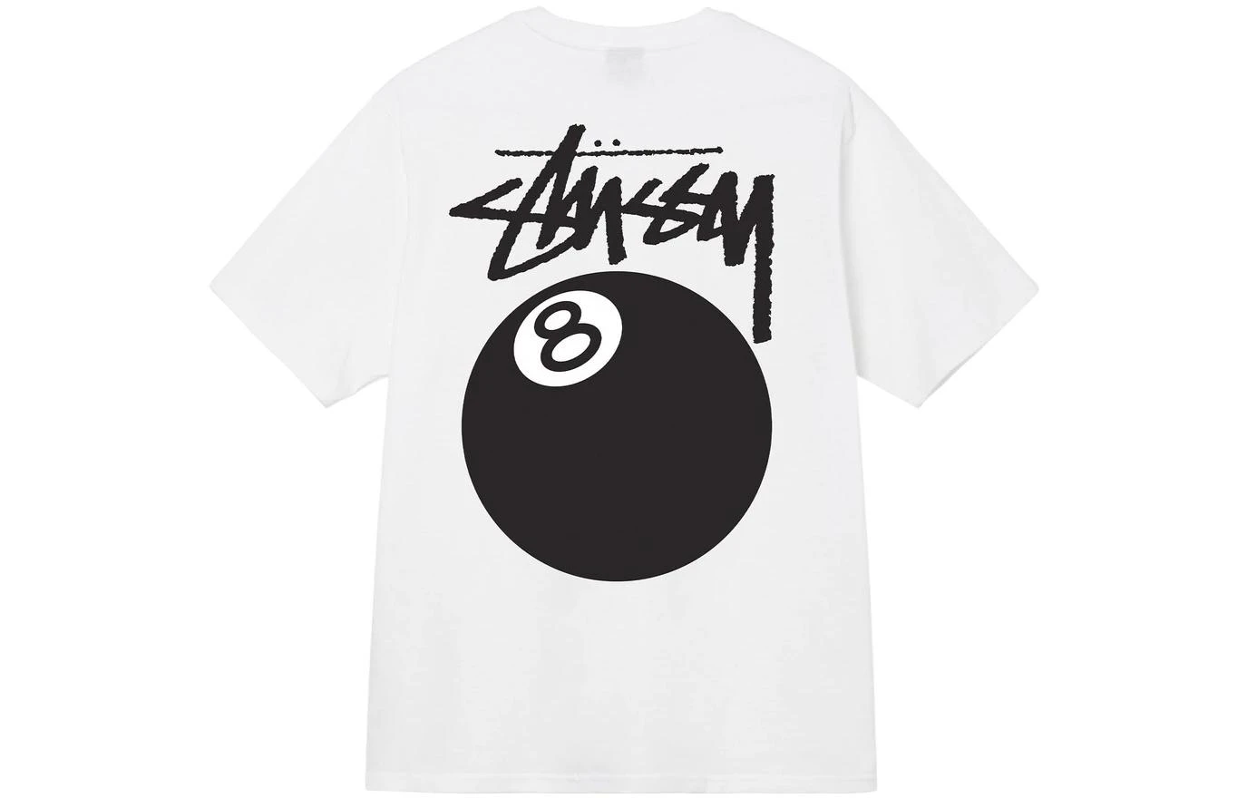 商品[国内直发] STUSSY|8球系列 黑8印花圆领套头宽松短袖T恤 男女同款,价格¥872,第1张图片