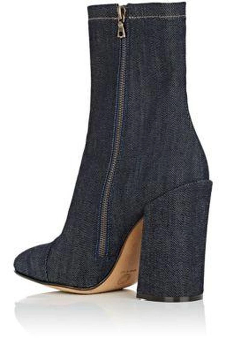 商品Dries Van Noten|Angled-Heel Denim Ankle Boots,价格¥3563,第3张图片详细描述