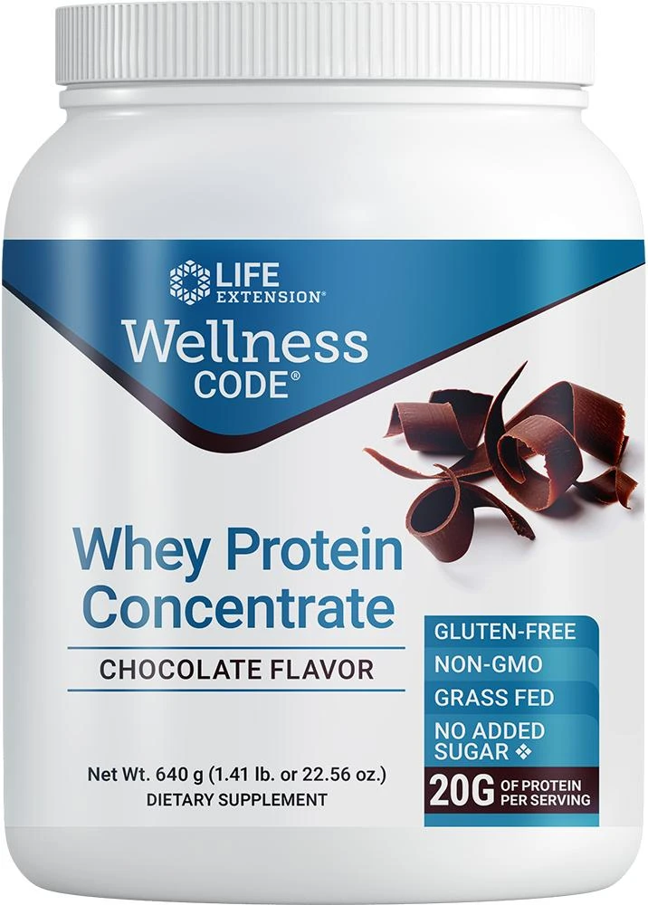 商品Life Extension|Life Extension Wellness Code® Whey Protein Concentrate, Chocolate (640 Grams),价格¥241,第1张图片