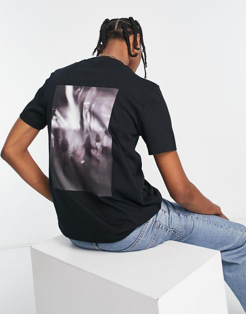 Fred Perry rave back print t-shirt in black商品第1张图片规格展示
