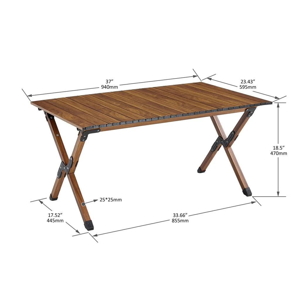 商品Simplie Fun|3-piece Folding Outdoor Table and two chairs,价格¥2910,第5张图片详细描述