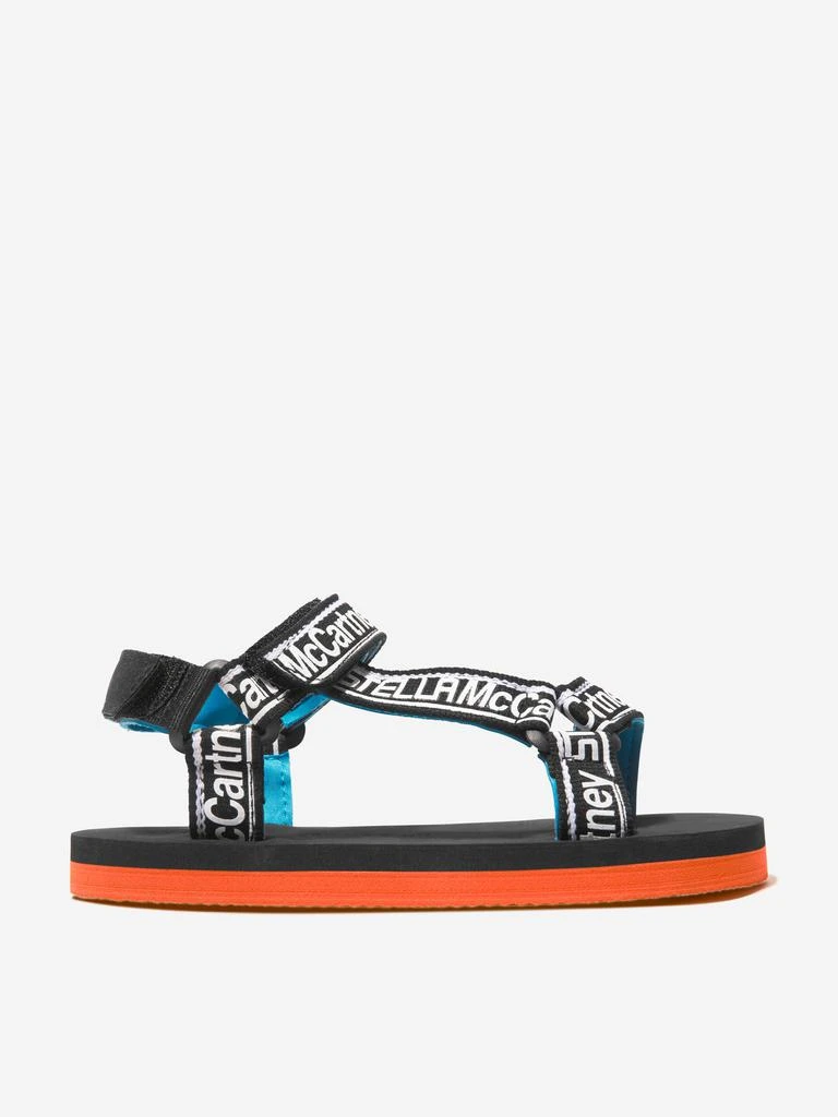 商品Stella McCartney|Stella McCartney Kids Logo Strap Sandals in Black,价格¥378,第1张图片