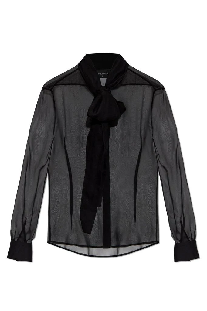 商品DSQUARED2|Dsquared2 Chiffon Pussy Bow Shirt,价格¥2715,第1张图片