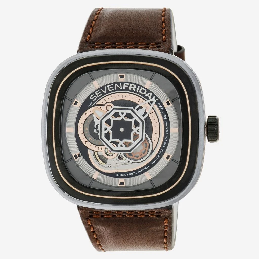 商品Sevenfriday|SevenFriday Katara Stainless Steel Men's Automatic Watch P2B/06,价格¥6355,第1张图片