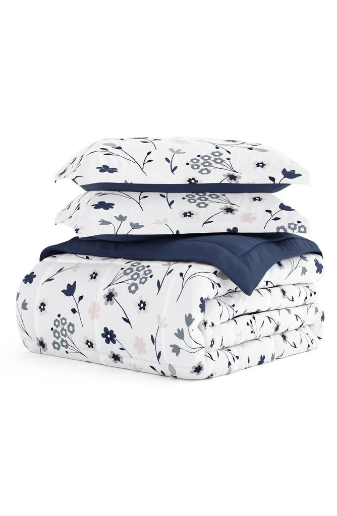 商品IENJOY HOME|HOME SPUN Premium Down Alternative Forget Me Not Reversible Comforter Set,价格¥454,第1张图片