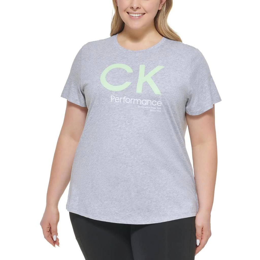 商品Calvin Klein|Calvin Klein Performance Womens Plus Cotton Activewear Pullover Top,价格¥69,第1张图片