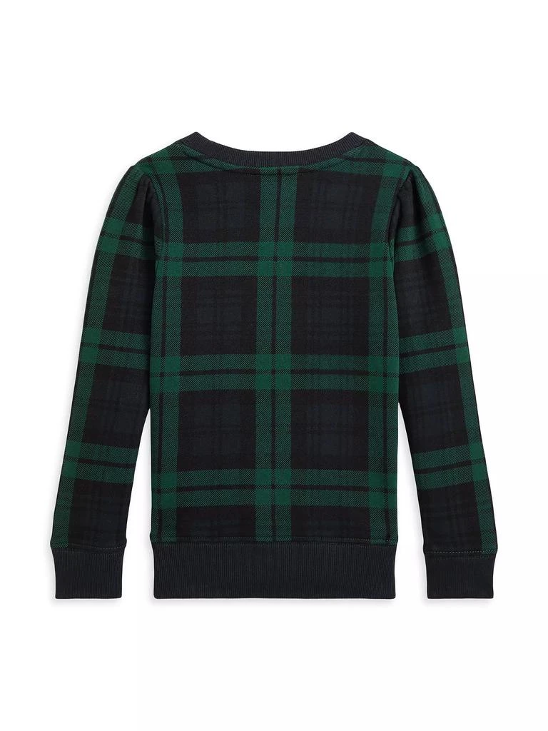 商品Ralph Lauren|Little Girl's &amp; Girl's Polo Bear Plaid Crewneck Sweatshirt,价格¥215,第2张图片详细描述