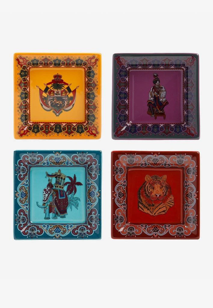 商品Etro Home|Maharaja Graphic Ceramic Trays - Set of 4,价格¥2668,第1张图片