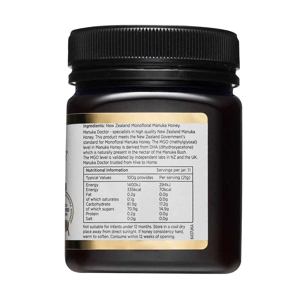 商品Manuka Doctor|麦卢卡蜂蜜340 MGO-250g 单花,价格¥163,第4张图片详细描述