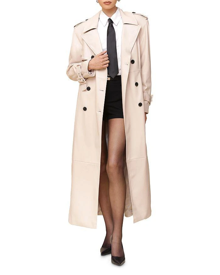 商品Avec Les Filles|Faux Leather Trench Coat,价格¥1498,第1张图片详细描述