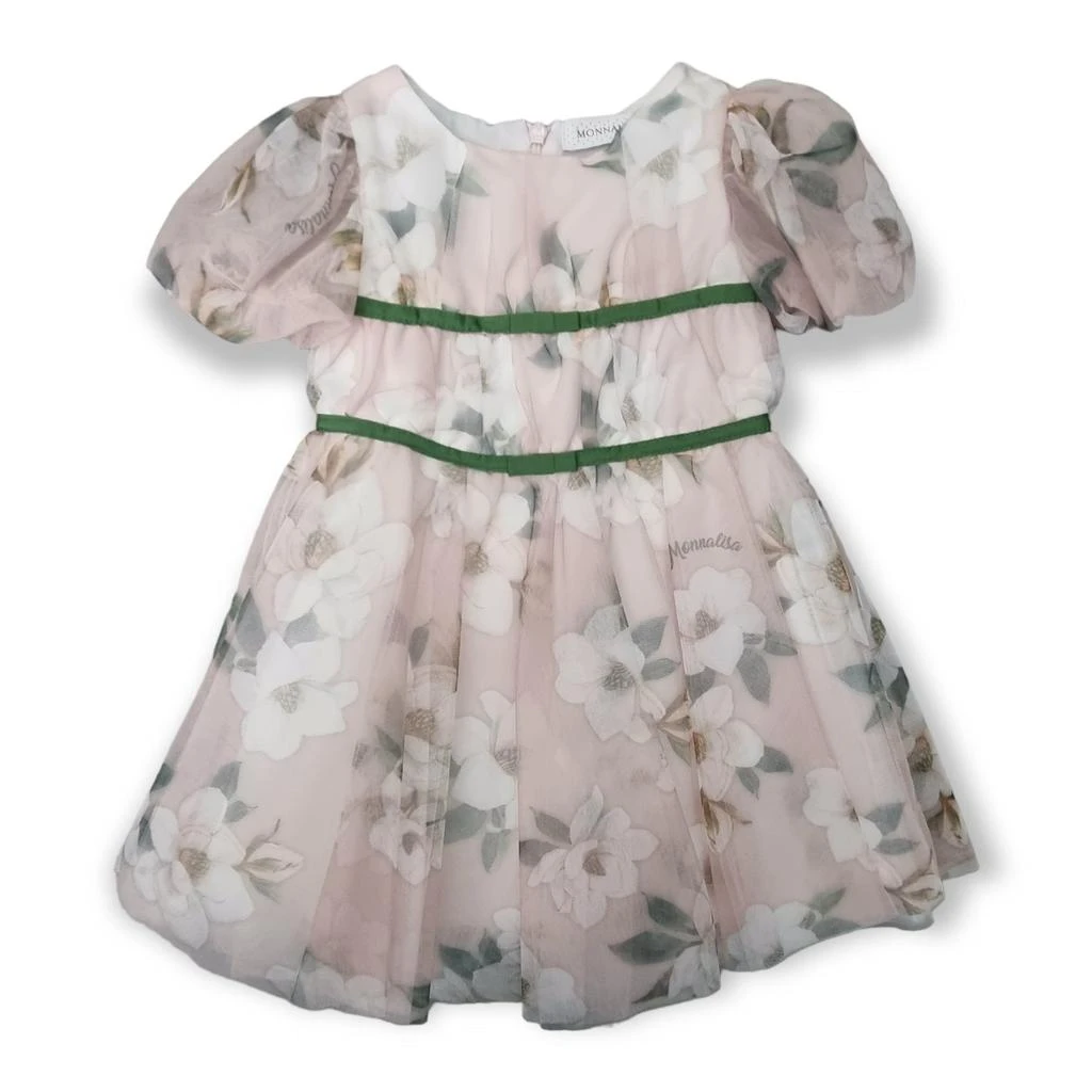 商品MONNALISA|Monnalisa Floral Printed Crewneck Dress,价格¥2035,第1张图片