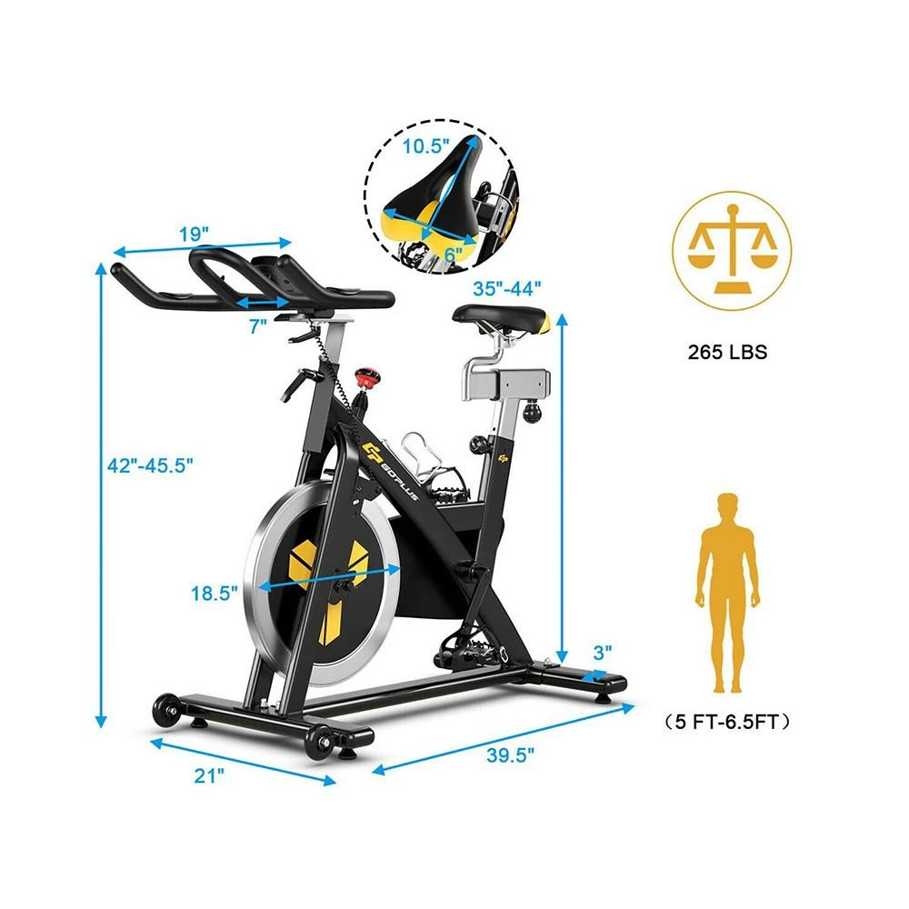 商品Costway|Magnetic Ex ercise Bike Stationary Belt Drive,价格¥2381,第3张图片详细描述