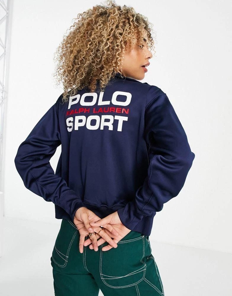 商品Ralph Lauren|Polo Ralph Lauren varsity zip through tracksuit top in navy,价格¥785,第1张图片