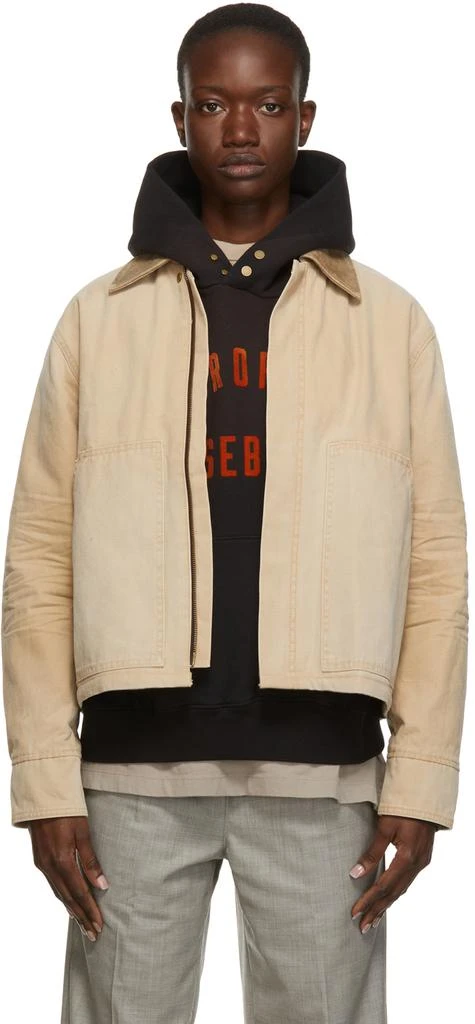 商品Fear of god|Beige Canvas Work Jacket,价格¥6562,第1张图片