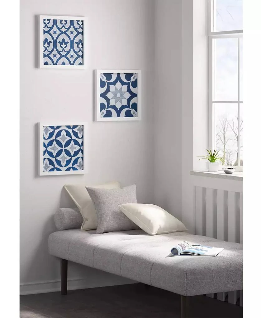 商品Madison Park|Ornos Tiles Framed Gel Coated Paper, Set of 3 Piece,价格¥470,第4张图片详细描述