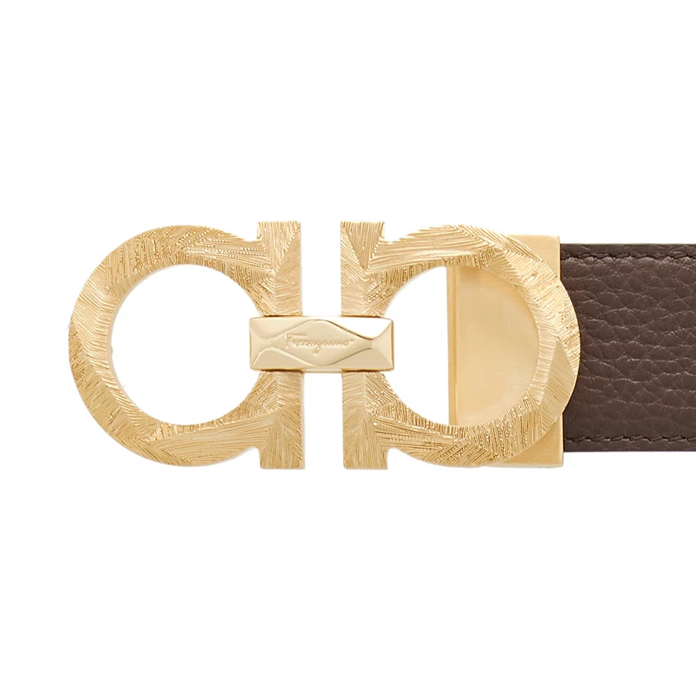 SALVATORE FERRAGAMO 男士棕黑双面腰带 67-0087-750193【包装随机，部分无包装盒】 商品