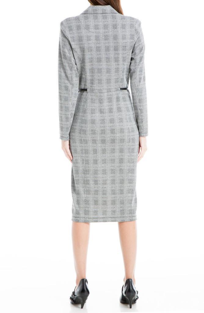 商品MAXSTUDIO|Houndstooth Notch Collar Belted Dress,价格¥297,第4张图片详细描述