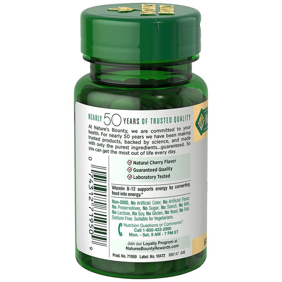 商品Nature's Bounty|Vitamin B-12 Methylcobalamin Tablets, 1000 mcg,价格¥78,第5张图片详细描述