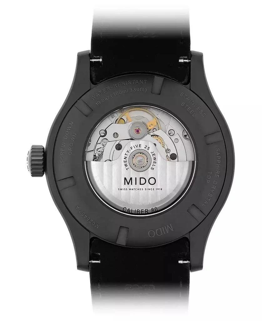 商品MIDO|Men's Swiss Automatic Multifort Brown Leather Strap Watch 42mm,价格¥7788,第2张图片详细描述