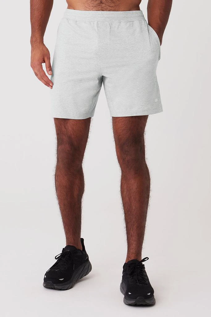 商品Alo|Conquer React Performance Short - Athletic Heather Grey,价格¥510,第1张图片