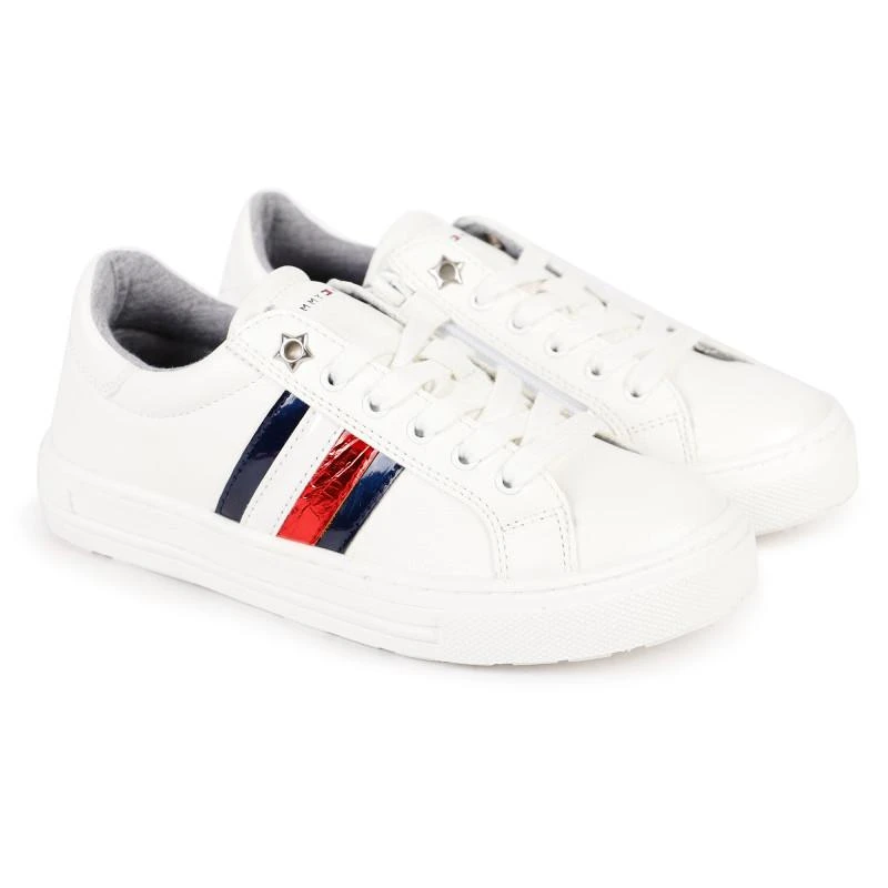 商品Tommy Hilfiger|Logo casual sneakers in white,价格¥541,第1张图片