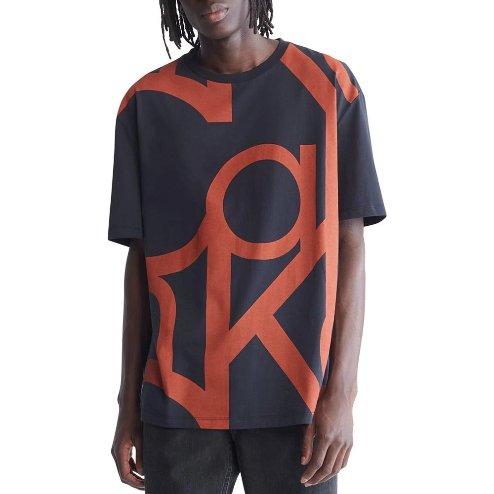 商品Calvin Klein|Men's Relaxed Fit Short-Sleeve Logo Print T-Shirt,价格¥192,第1张图片