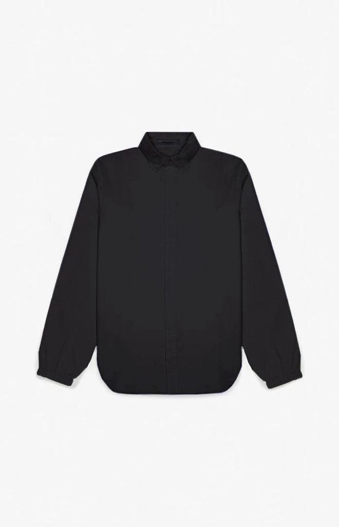 商品Essentials|Essentials Jet Black Button Down Shirt Jacket,价格¥525,第1张图片